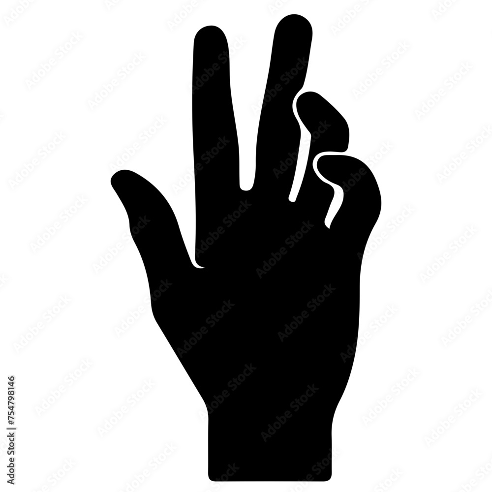 silhouette of a hand sign silhouette of a hand sign