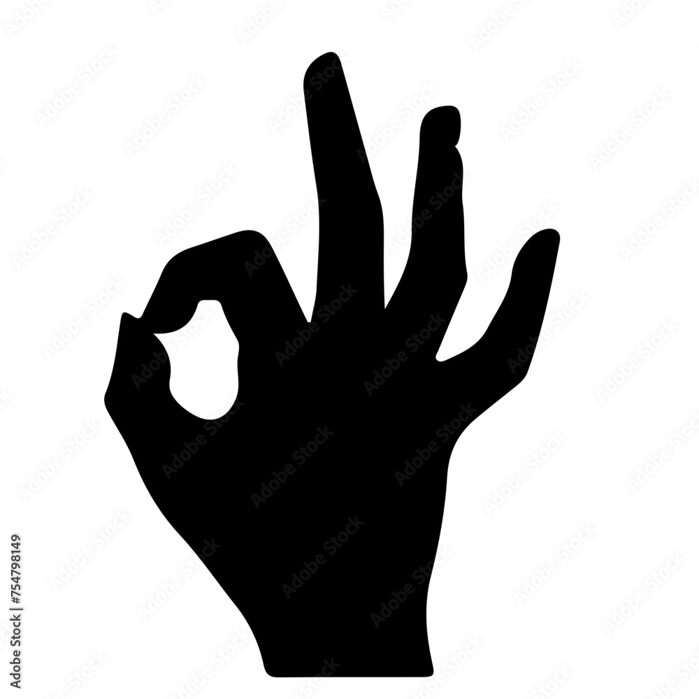 silhouette of a hand sign silhouette of a hand sign