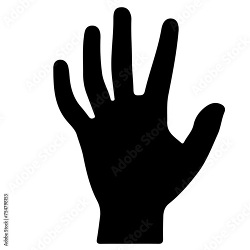 silhouette of a hand sign