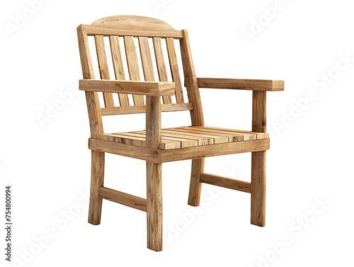 garden wooden chair cutout isolated on transparent png background
