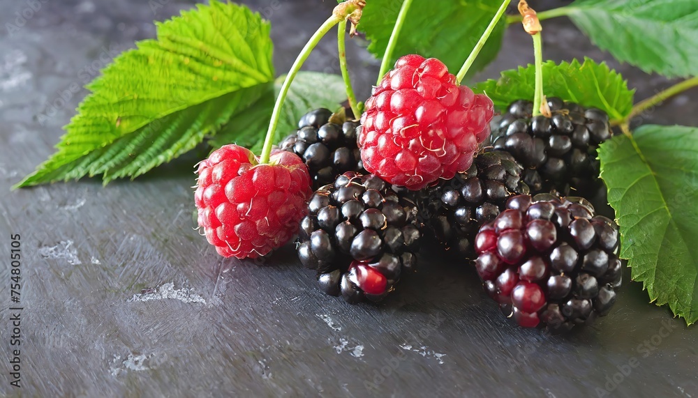 blackberries on a Dark background selective focus blurry background blackberries on a Dark background selective focus blurry background