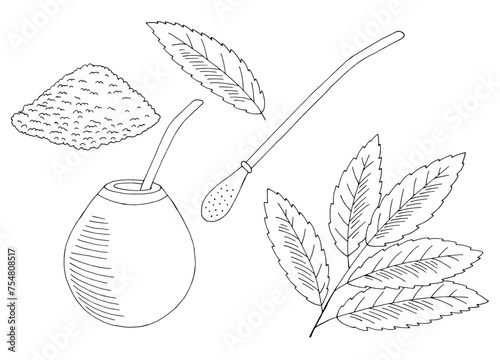 Mate set graphic black white sketch isolated illustration vector