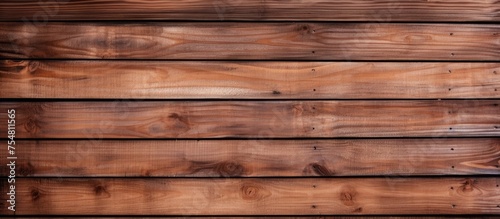 Wallpaper Mural A detailed view of a wooden wall made of planks, showcasing the texture and pattern of the natural material. The planks are tightly aligned, creating a sturdy structure. Torontodigital.ca