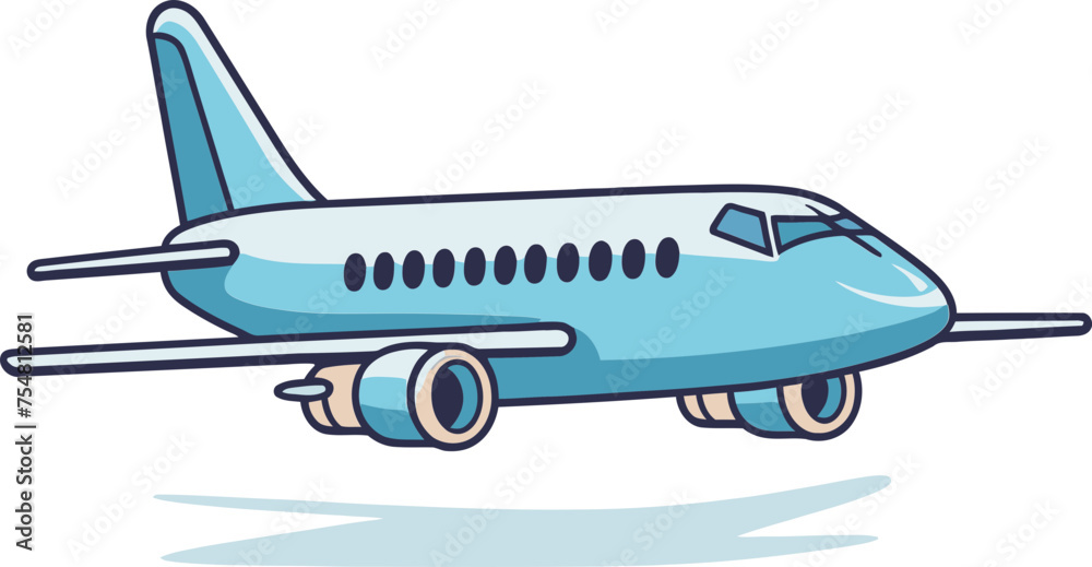 Journey to the unknown Vector airplane illustration