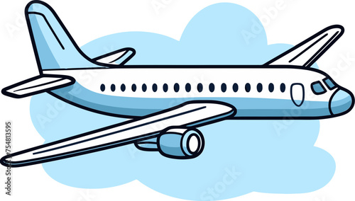 Above the stratosphere Airplane vector design