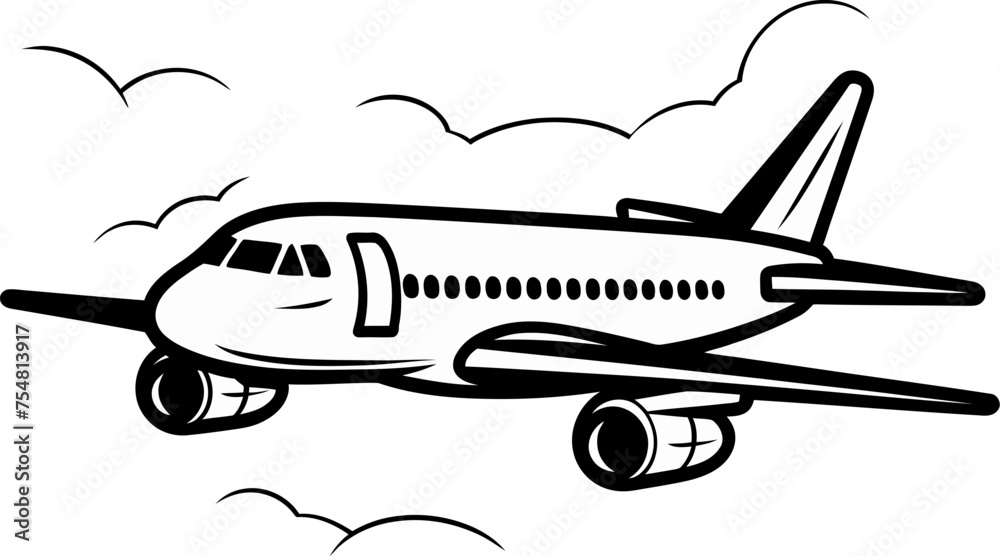 Skybound aspirations Vector illustration of an airplane