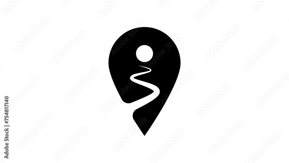 gps navigation way, black isolated silhouette gps navigation way, black isolated silhouette