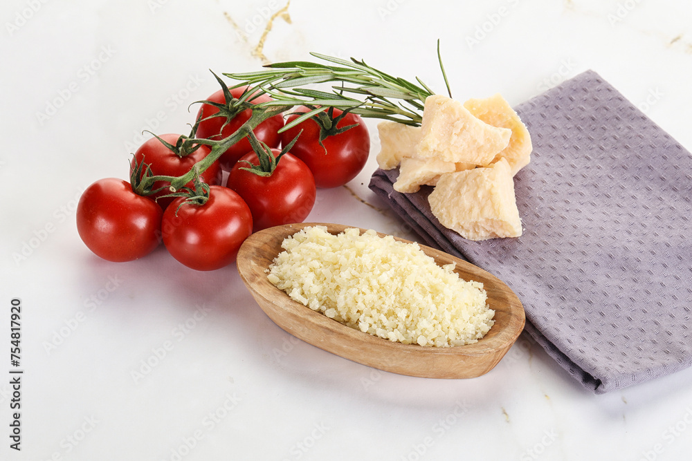 Shredded Italian hard parmesan cheese Shredded Italian hard parmesan cheese
