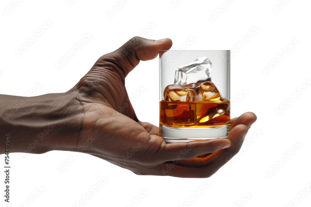 Hand with a glass. Hand with a glass.