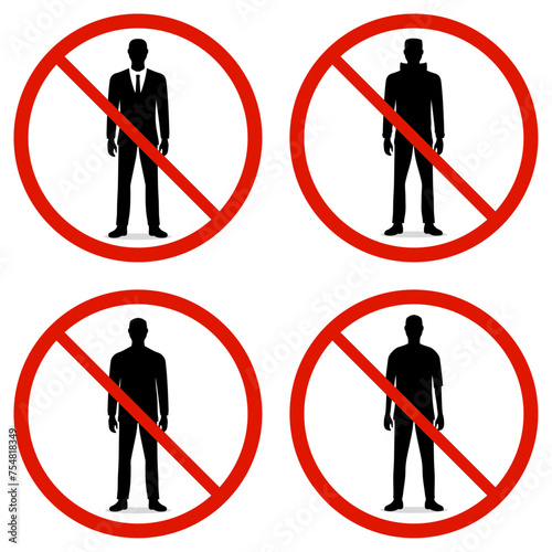 Unauthorized person not allowed prohibition sign
