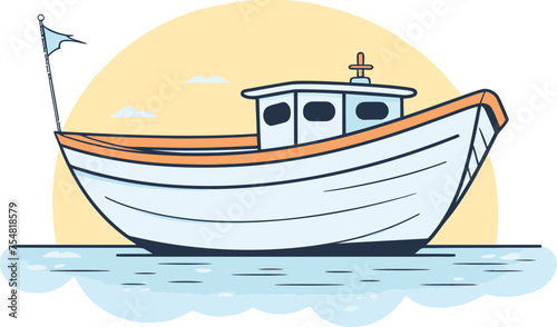 Seaside Symphony Vector Graphics of Boats Harmonizing with Coastal Sounds