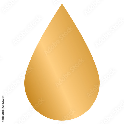 Illustration of shiny golden drop