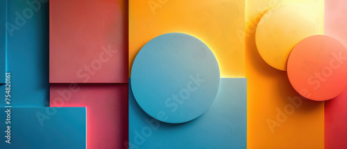 Wallpaper Mural Minimalism colored geometric abstract background Torontodigital.ca