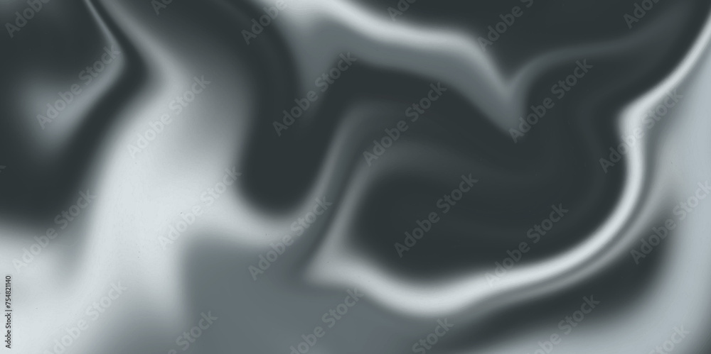 Dark liquid wave metal background. Metallic liquid surface. Silver liquify background. Black and white liquid background texture