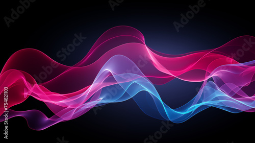Abstract vector background, blue and pink waved lines for brochure, website, flyer design.