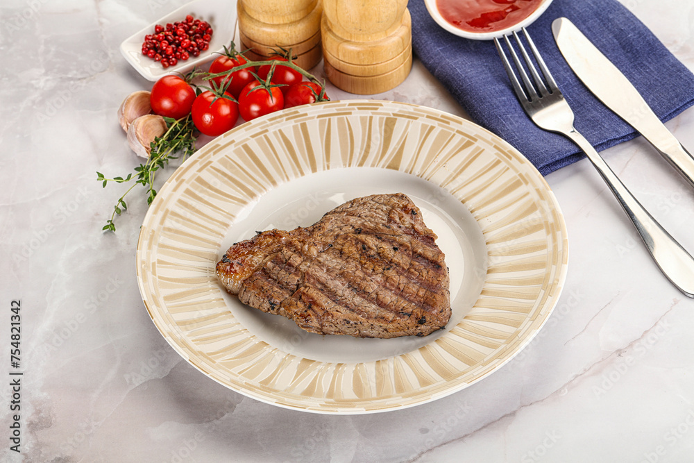 Grilled marble beef steak with sauce Grilled marble beef steak with sauce