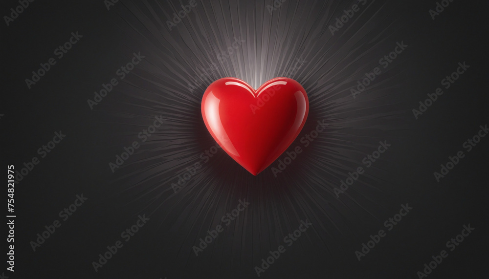 red heart on a black background shiny colorful cute backdrop