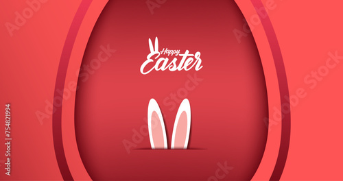 Easter banner design. Happy easter illustration