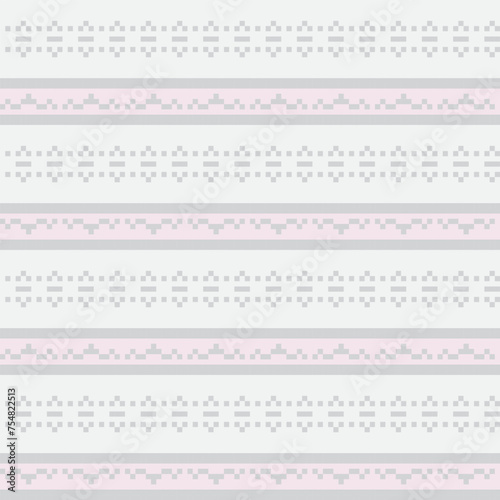 Pastel Christmas Fair Isle Seamless Pattern Design