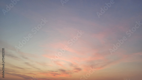 Sunset sky with clouds. Beautiful pink color sky © PNG River Gfx