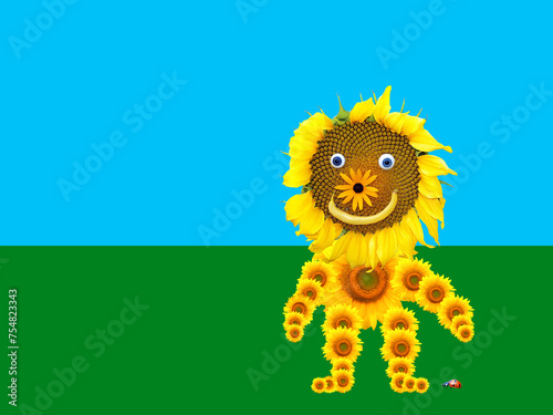 Der lachende Sonnenblumenmann 