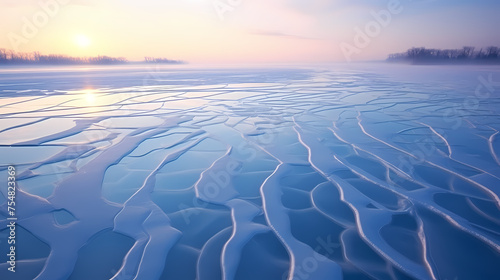 Ice on the sea  ice pattern background