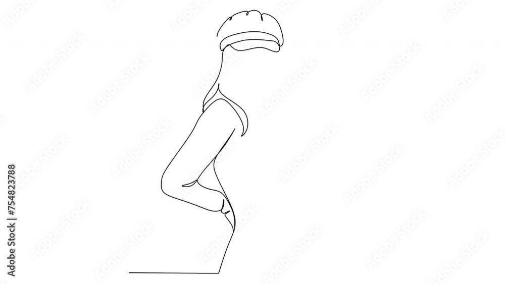 Vector illustration of a female body in a trendy linear style. Elegant art. For posters, tattoos, lingerie store logos Vector illustration of a female body in a trendy linear style. Elegant art. For posters, tattoos, lingerie store logos