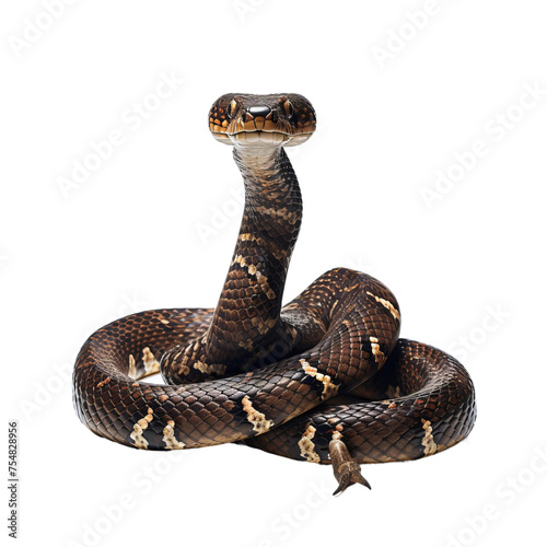 snake in front of white background 