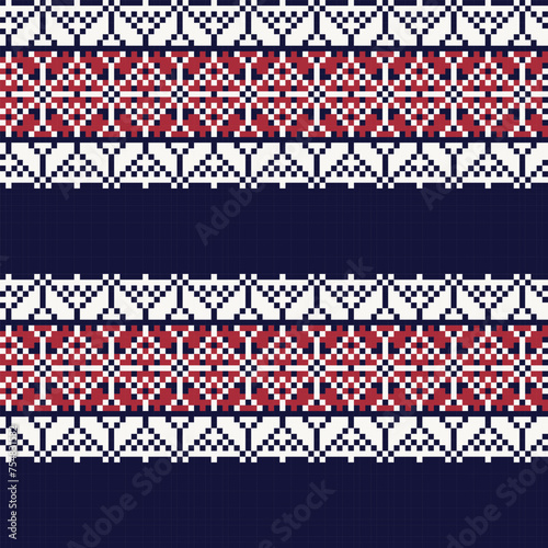 Christmas Fair Isle Seamless Pattern Design