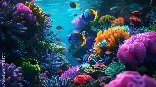 coral reef with fish © Lemar