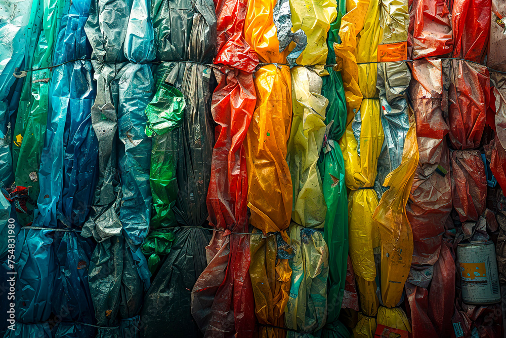 Revolutionizing Environmental Awareness Colored Plastic Recycling and the Fight Against Pollution created with Generative AI technology