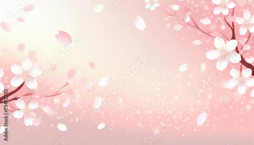 桜の花びらが舞う背景素材