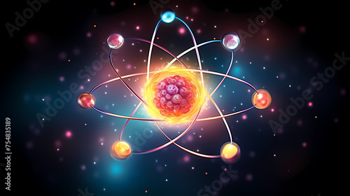 atomic nucleus electron neutron proton © jiejie