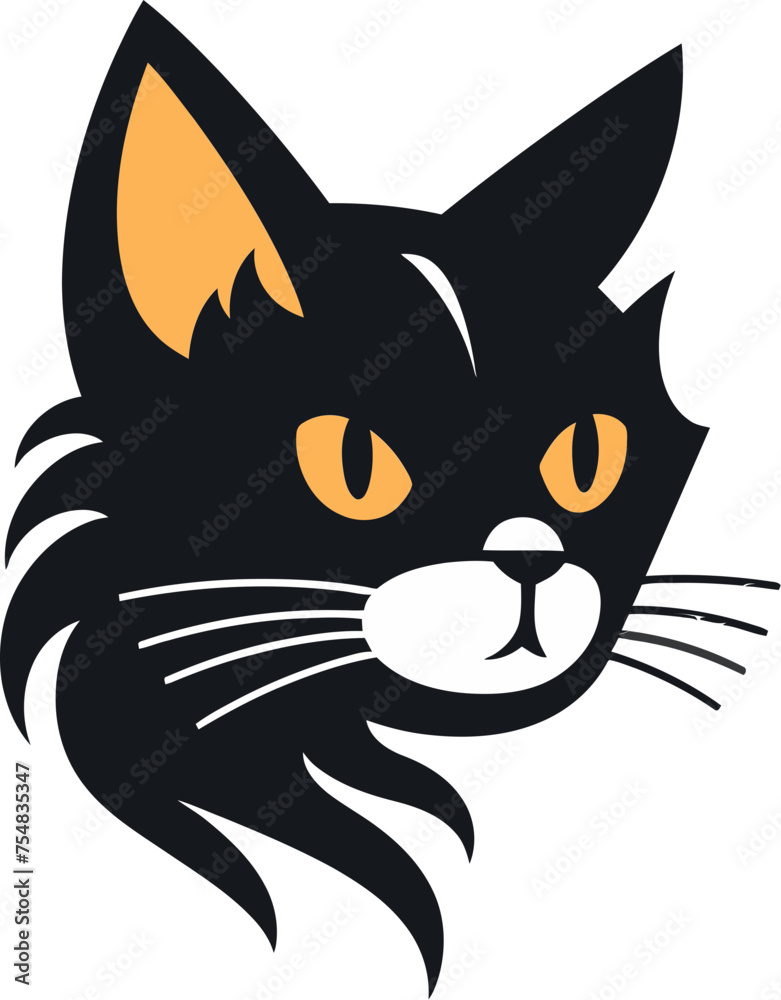 Radiant Kitty Icon Splendid Cat Logo Vector Design