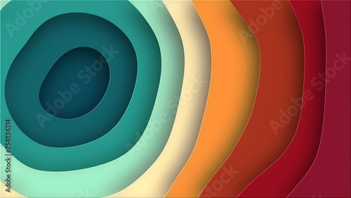 Smooth and calming background animation, peaceful colorful loop, red to blue gradient animated layer, abstract hypnotic moving background