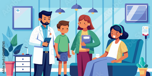 hospital volunteers providing support and comfort to patients and their families.