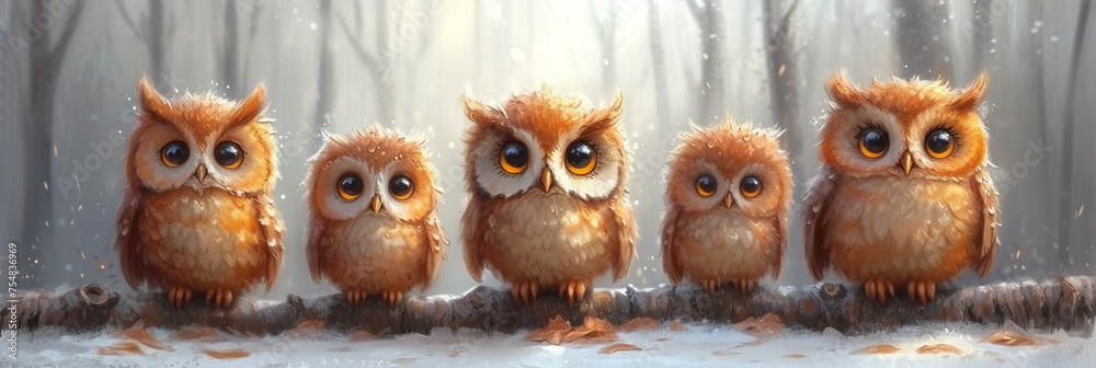 Owl watercolor painting Owl watercolor painting