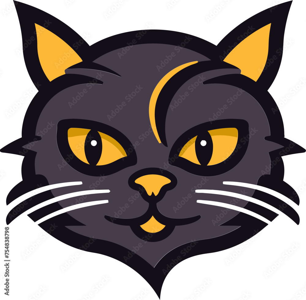 Timeless Elegance Classic Vector Illustration of a Cat Logo