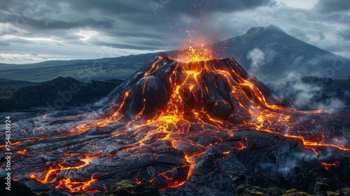 The anatomy of a volcano. A geological marvel waiting to erupt. 