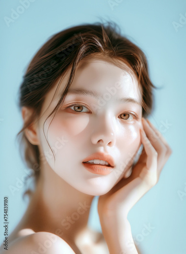 아시아인 뷰티 메이크업 모델