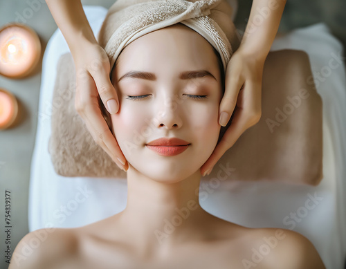 아시아인 뷰티 메이크업 모델