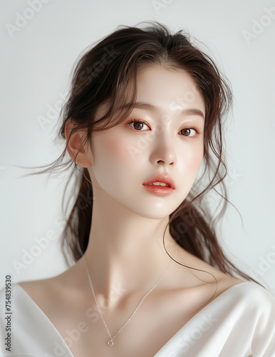 아시아인 뷰티 메이크업 모델