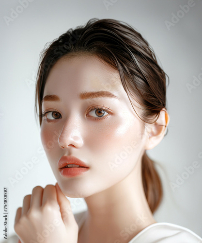 아시아인 뷰티 메이크업 모델