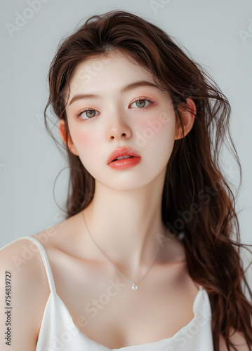 아시아인 뷰티 메이크업 모델