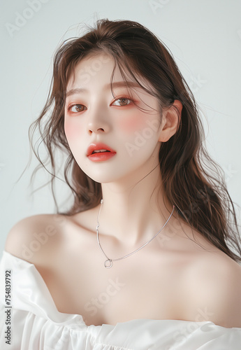 아시아인 뷰티 메이크업 모델