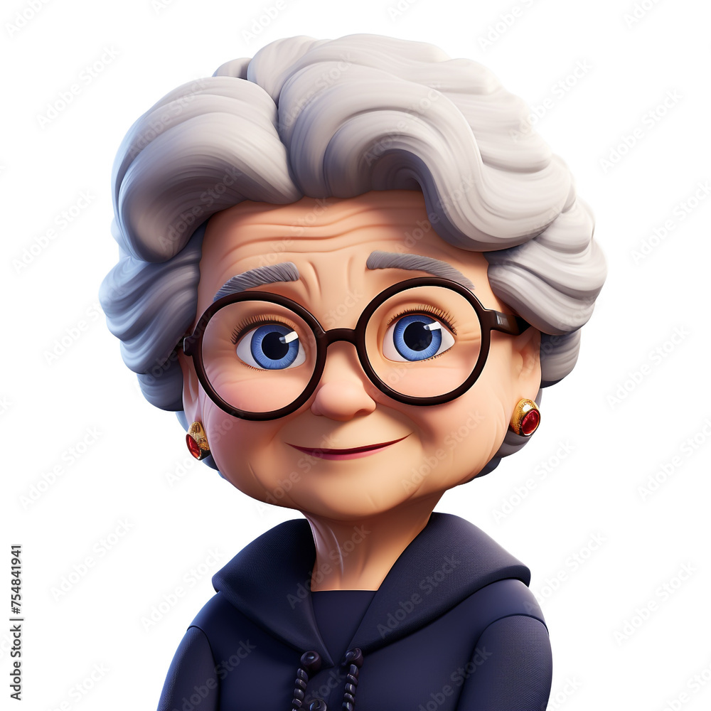 Memoji beautiful grandma сreated with Generative Ai Memoji beautiful grandma сreated with Generative Ai