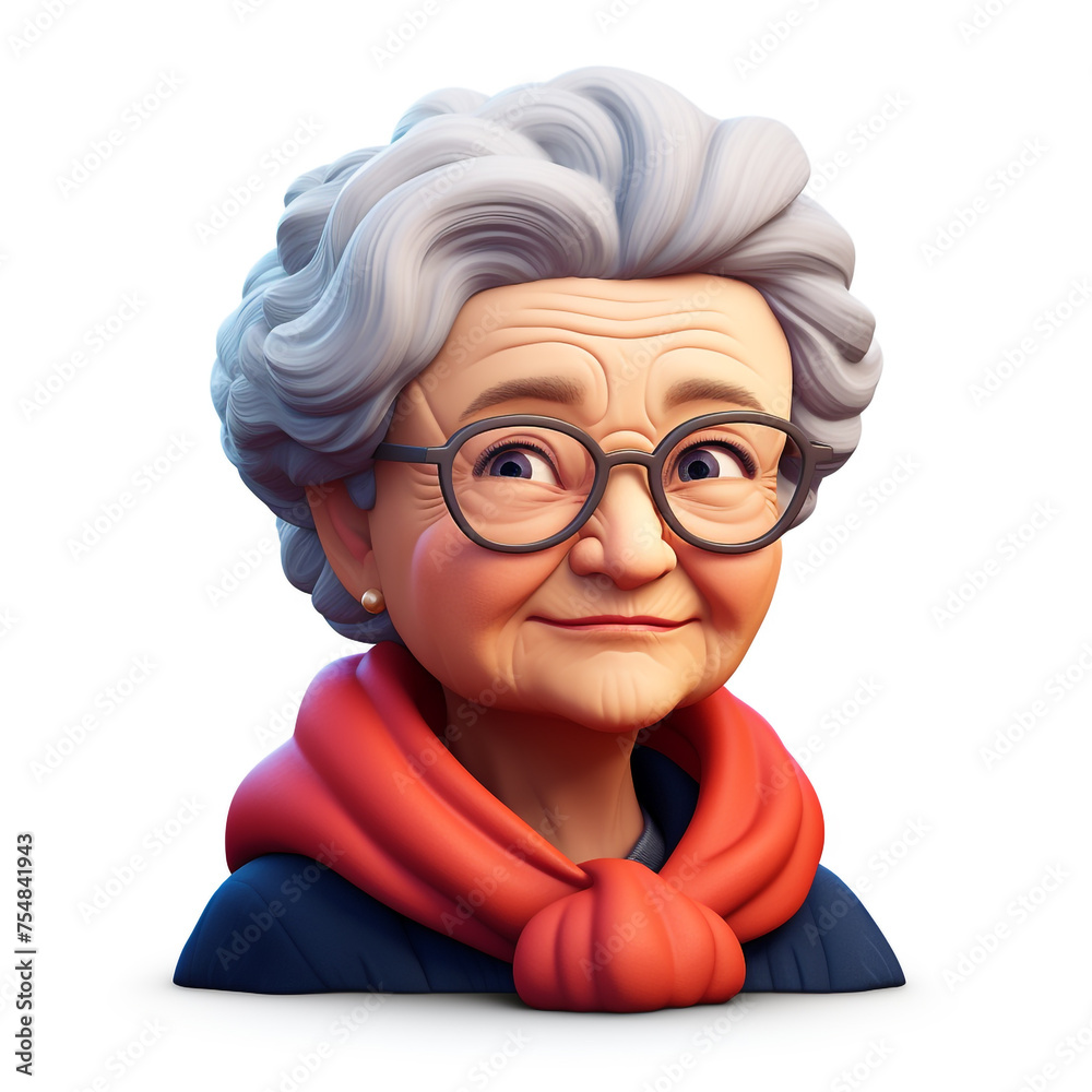 Memoji beautiful grandma сreated with Generative Ai Memoji beautiful grandma сreated with Generative Ai