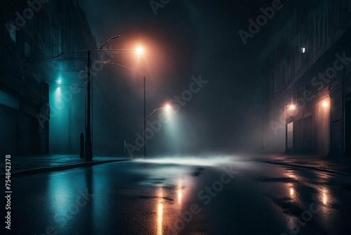 road in the city night
