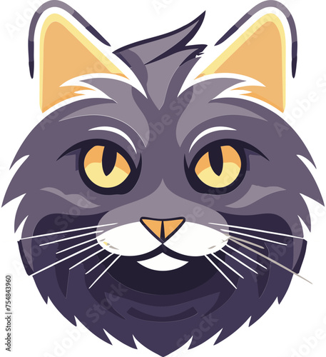 Elegant Kitty Icon Stylish Vector Illustration of a Cat Logo © The biseeise