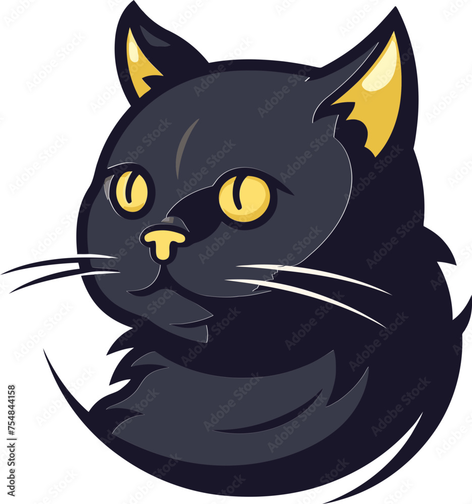 Cosmic Curiosity Otherworldly Cat Logo Vector Design